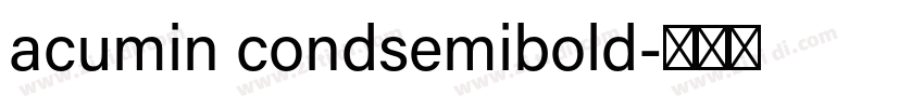 acumin condsemibold字体转换